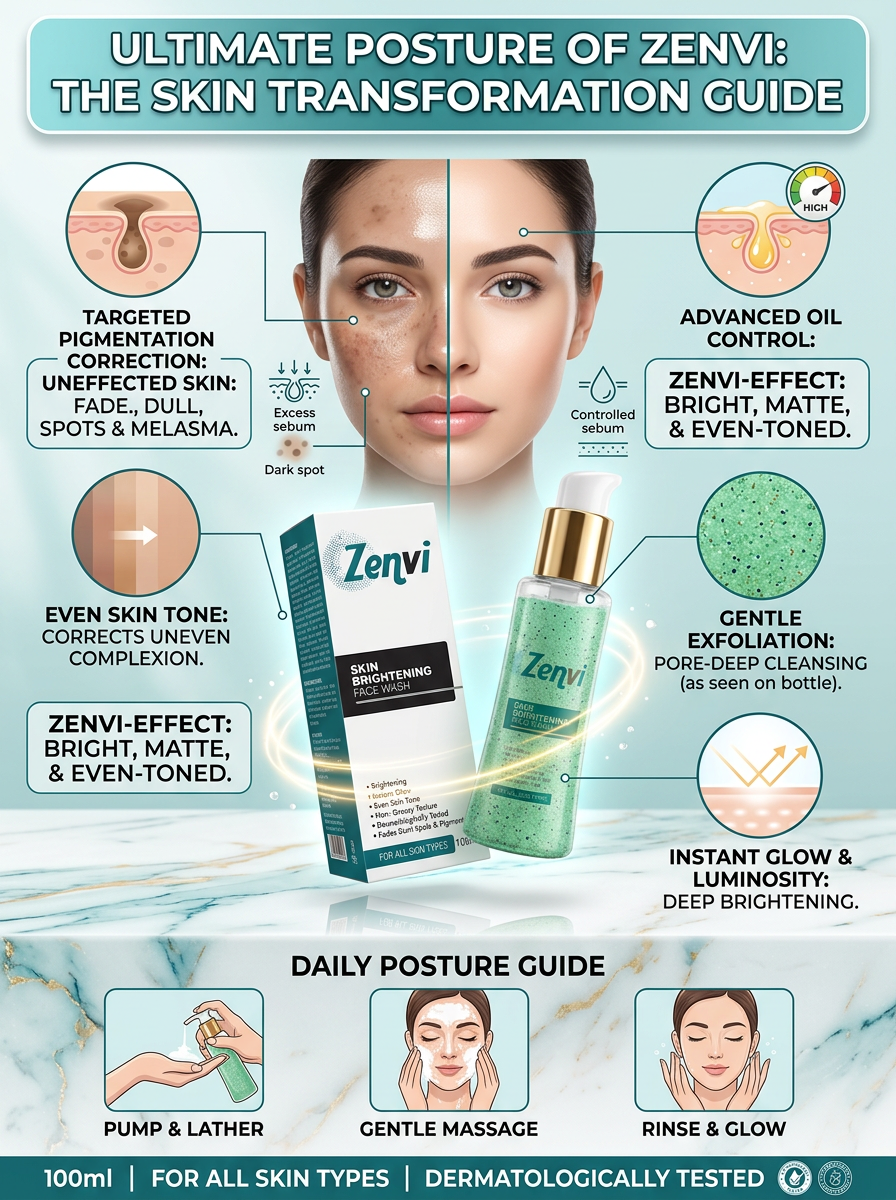 Zenvi Skin Brightening Face Wash for Glowing & Oil-Free Skin